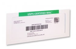 #10 Certified Mail Envelops with PCPostage